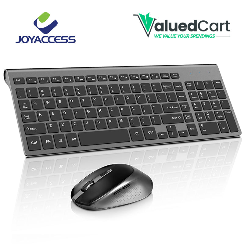 J JOYACCESS Wireless Keyboard,2.4G Slim and Compact Wireless Keyboard for  PC, Mac,iMac，Desktop, Computer, Laptop, Smart TV，Windows XP/Vista/7/8/10 by