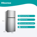 Hisense 488L Refrigerator, Top Mount with LED Light, Separate Controls, and No Frost (RT488N4ASU)