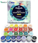 Flash Gouache Colour Set | 25 Colors | 25 ml, 0.8 fl oz Each | Matt Finish | Rich Pigments, Vibrant, Non Toxic Paints for The Professional Artist, Hobby Painters & Kids