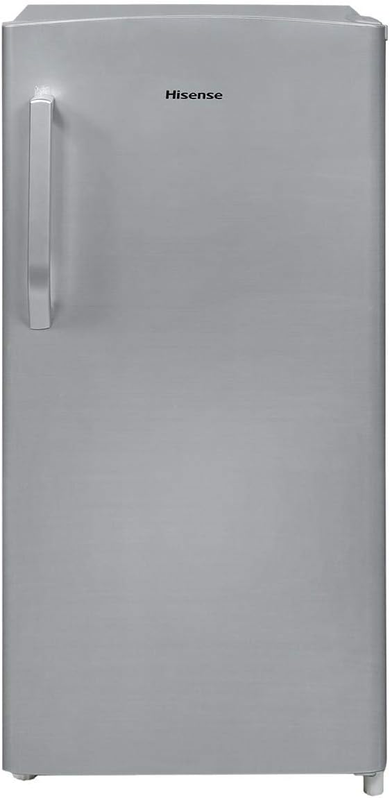 Hisense 195 Liter Compact Single Door Refrigerator, Silver - RR195DAGS