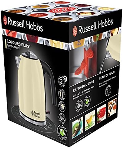 Russell Hobbs 20415 Stainless Steel Electric Kettle, 1.7 Litre, Cream