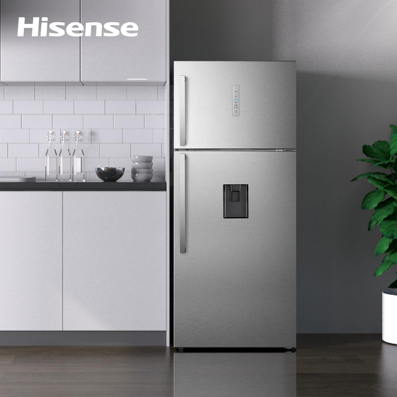 Hisense 729 Liter Refrigerator Double Door With Water Dispenser Silver Model Rt729N4Wsu