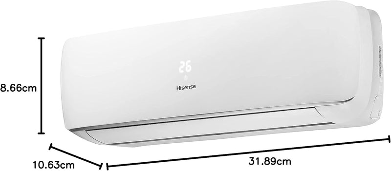 Hisense 1 Ton Split Air Conditioner Rotary Compressor 12000 BTU Series R410, T3 Cooling White Color Model (AS-12HR4SYRCA01-I)