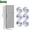 Super General 360 Liters Gross Compact Double Door Refrigerator-Freezer, No-Frost, LED-light, Inox, SGR-360i