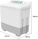 Hisense 14 Kg Twin Tub Washing Machine - XPB140-SXC14