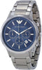 Emporio Armani Men's Chronograph AR2448, Stainless Steel Watch, 43mm case size