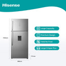 Hisense 729 Liter Refrigerator Double Door With Water Dispenser Silver Model Rt729N4Wsu