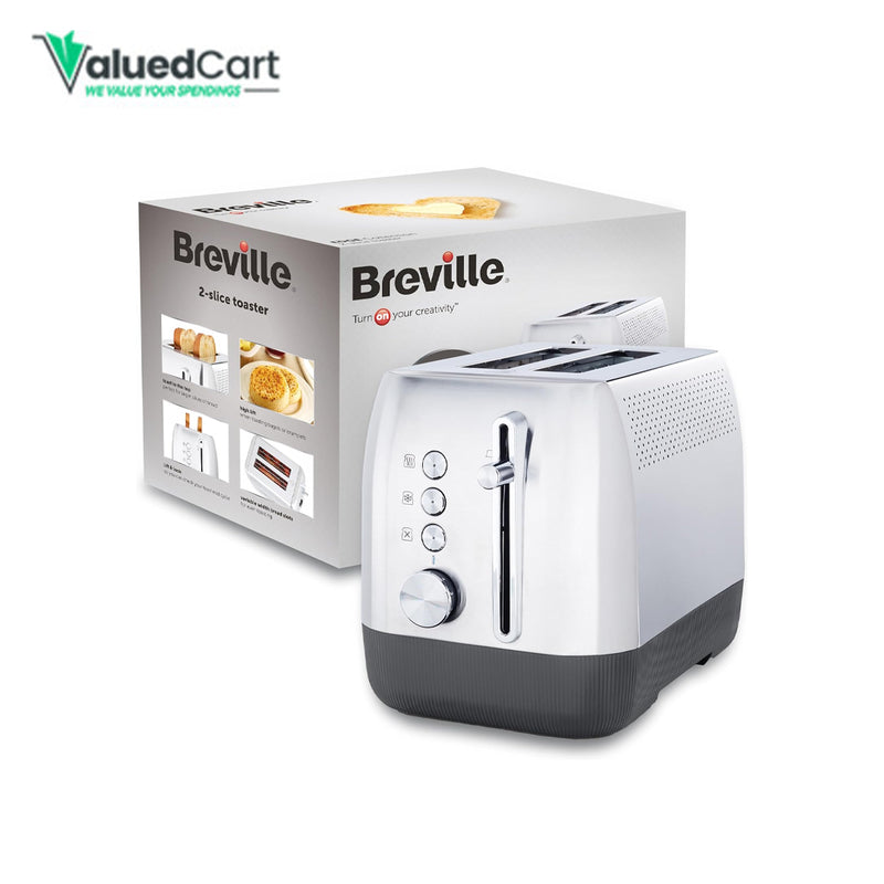 Breville Edge Deep Chassis 2-Slice Toaster | Toasts All the Way to the Top | Brushed Stainless Steel [VTT981]