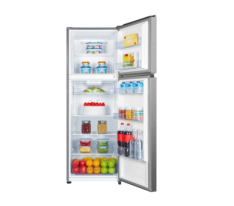 Hisense RT328N4DGN Silver 328-Liter Double Door Top Mount Refrigerator