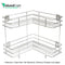 Generic-Double Layer 2-Tier Stainless Steel Multipurpose Storage Rack/Shelf for Kitchen, Bathroom (Silver)